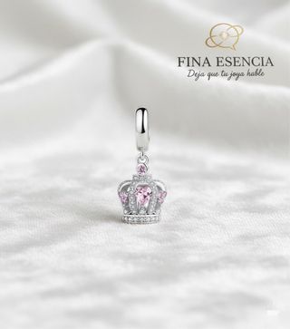 CHARM CORONA DE PLATA DE LEY 925.