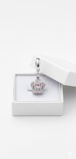 CHARM CORONA DE PLATA DE LEY 925.