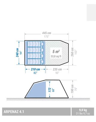 Tienda de campaña Quechua Arpenaz 4.1