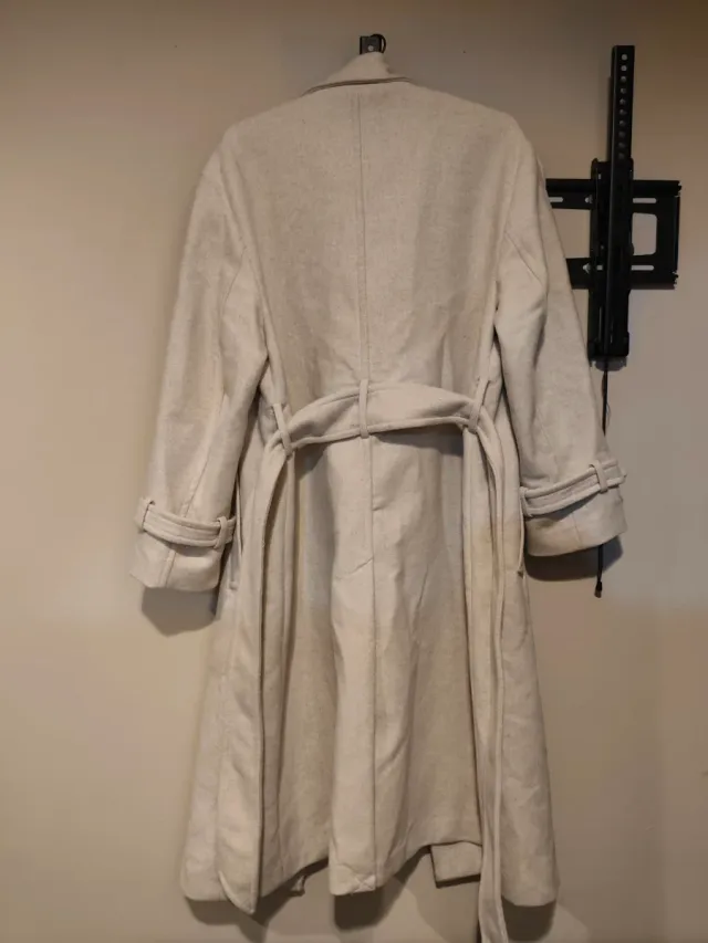 Abrigo paño Bershka Beige Talla M