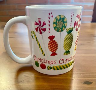 Tazza Natale Caramelle e Bastoncini Zucchero