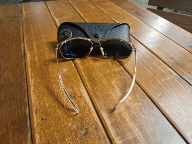 Gafas Ray-Ban Doradas Marrones Usadas