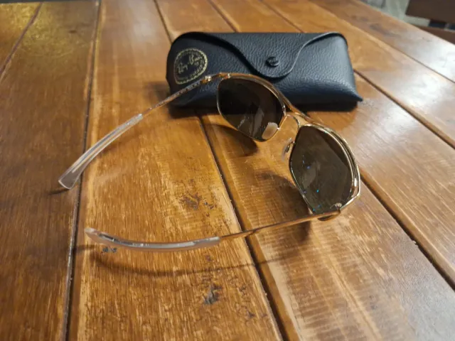 Gafas Ray-Ban Doradas Marrones Usadas