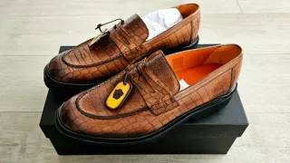 Mocassini Melvin & Hamilton Pelle Marrone Tg 44