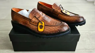 Mocassini Melvin & Hamilton Pelle Marrone Tg 44