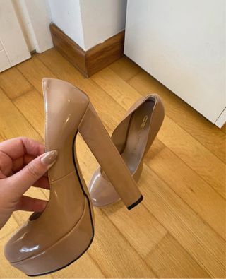 Scarpe tacco alto con plateau nude