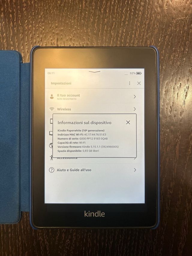 Kindle Paperwhite 10ª Geração c/ Capa original