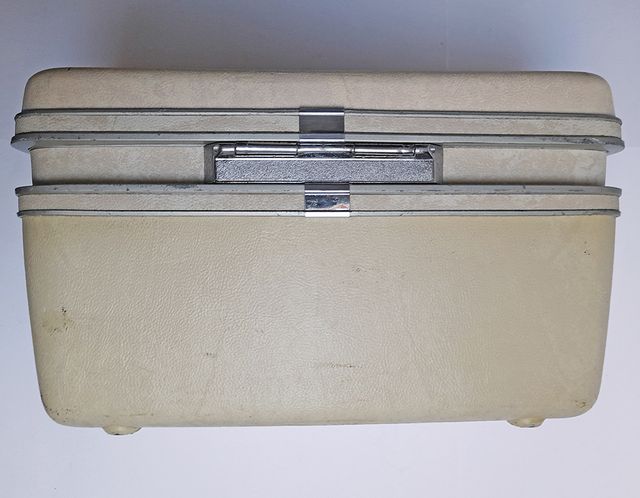 Baú Necessaire Viagem Vintage Samsonite Branco