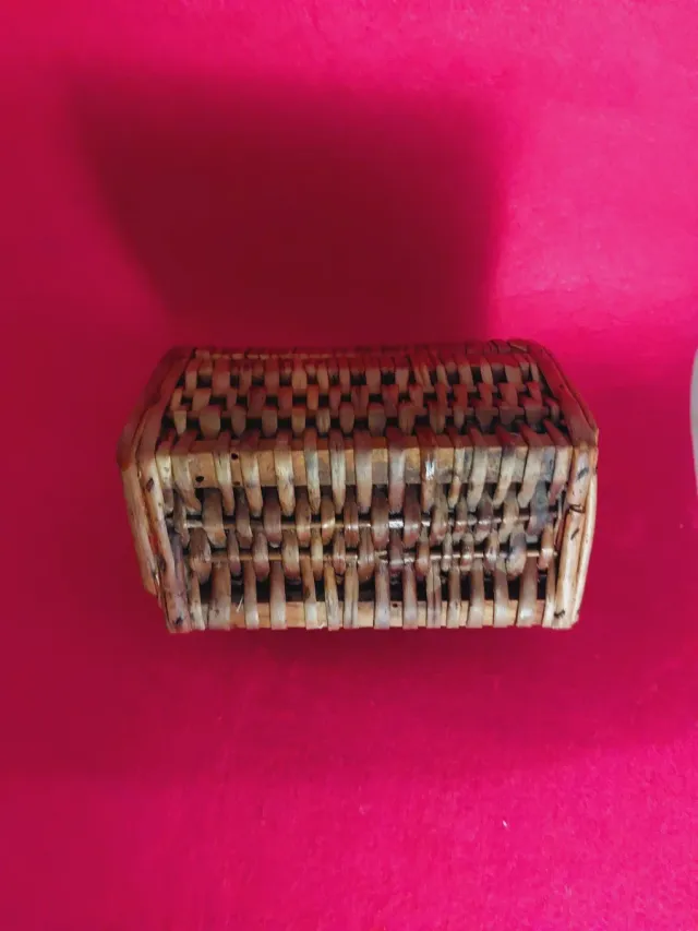 Bolso Cesto Mimbre antiguo pequeño