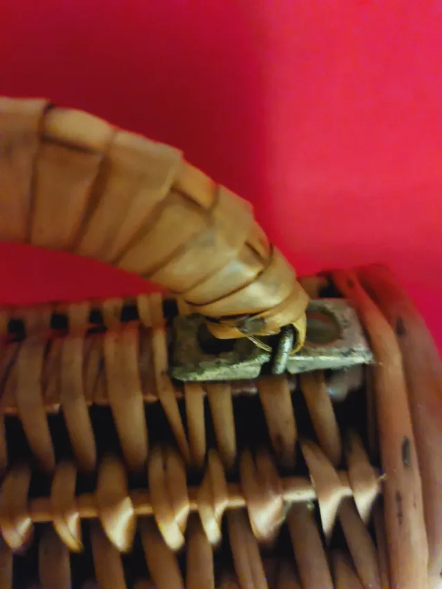 Bolso Cesto Mimbre antiguo pequeño