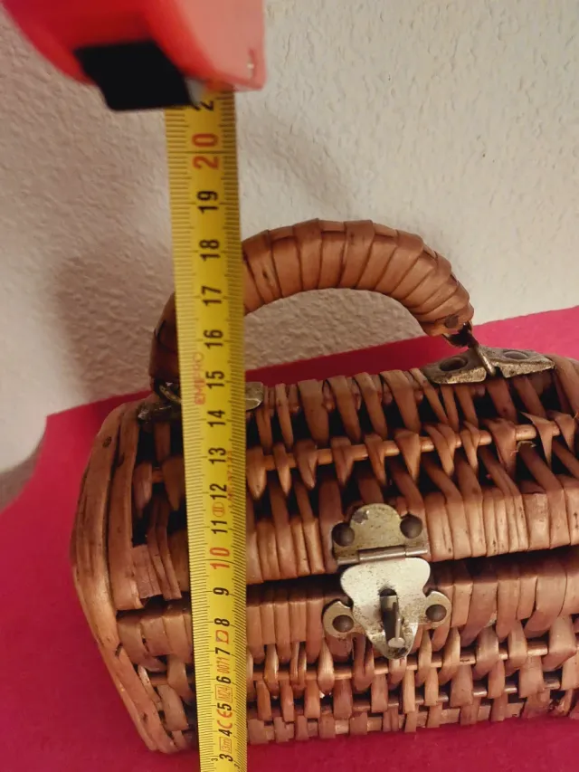 Bolso Cesto Mimbre antiguo pequeño