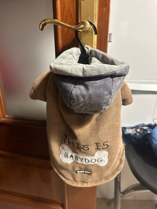 Cazadora para perro marrón y gris