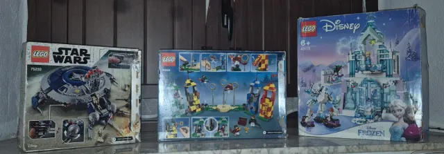 Lote 3 Cajas Lego Star Wars, Disney, Harry Potter