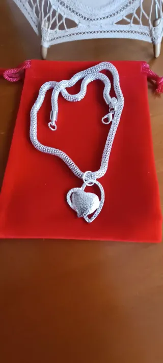 Colgante Corazón Plata 925 y Cadena