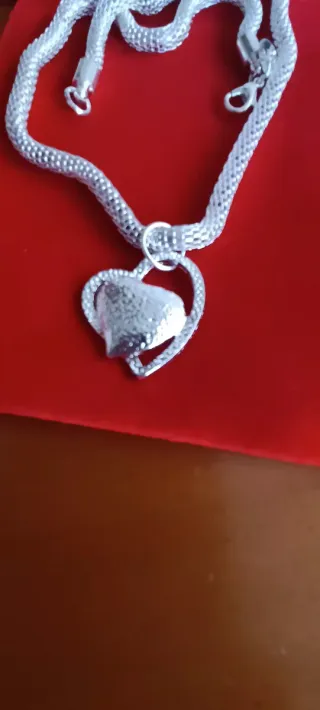 Colgante Corazón Plata 925 y Cadena