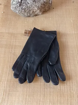 Guantes de Piel para Señora Negros