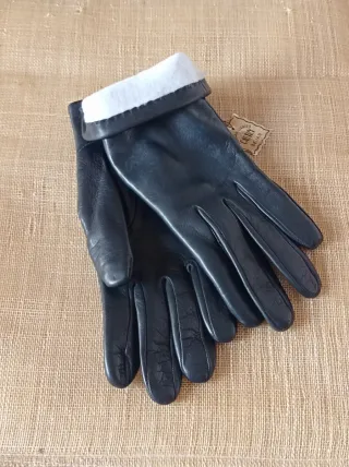 Guantes de Piel para Señora Negros