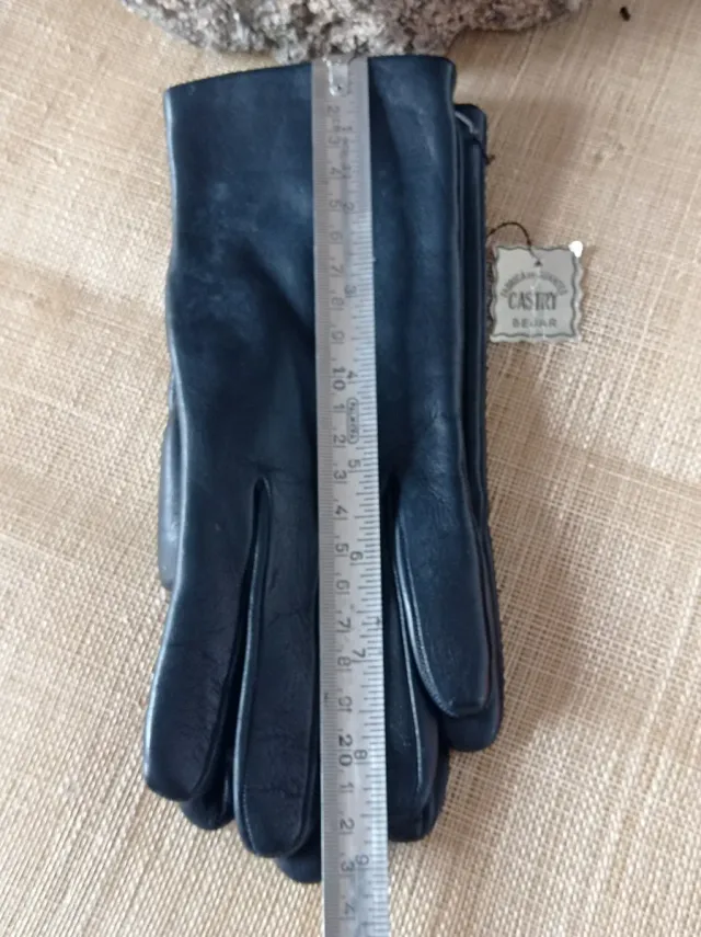 Guantes de Piel para Señora Negros