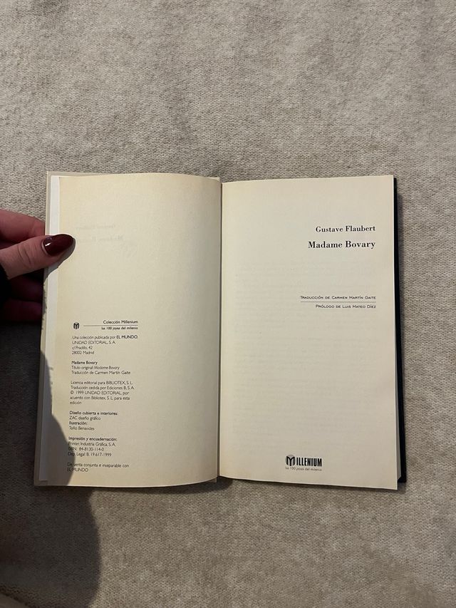 “Madame Bovary” de Gustave Flaubert en tapa dura