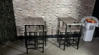 Conjunto Mesa Alta y Bancos