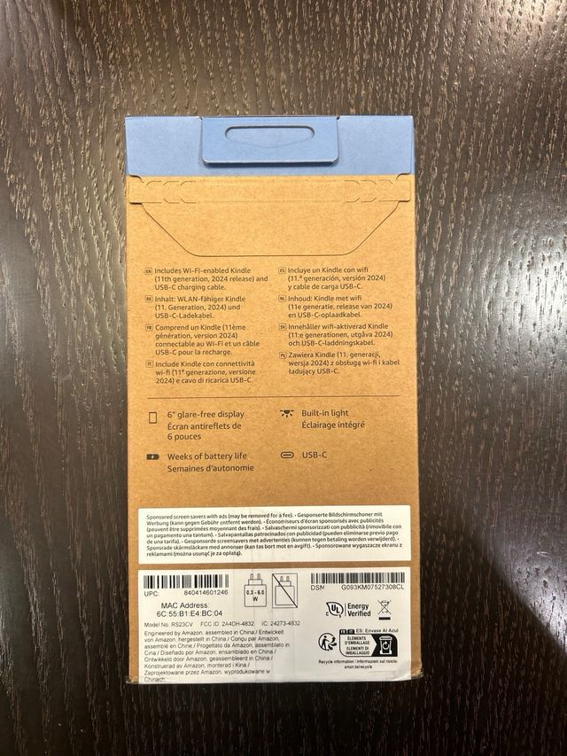 Kindle 11ª Geração - Caixa Selada