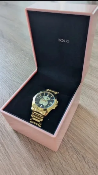 Reloj Tous Drive Negro y Dorado Original