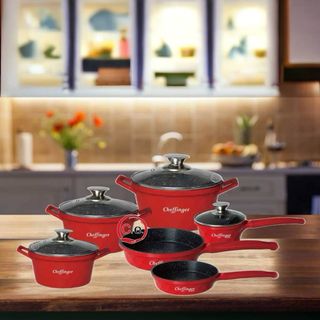 Set Pentole Cheffinger Rosso e Nero