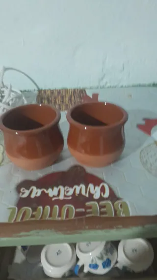 12 Vasos de Terracota pa Postres natillas,cuajadas