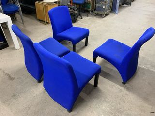 4 Sillones de Oficina Azules