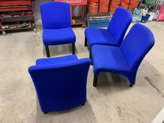 4 Sillones de Oficina Azules