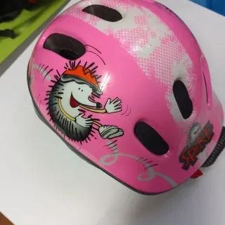 Casco infantil niña rosa Spike