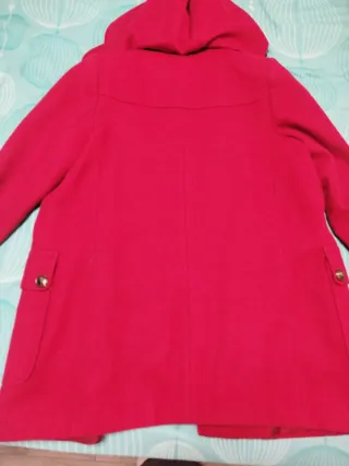 Abrigo paño rojo Easy Wear Talla 42