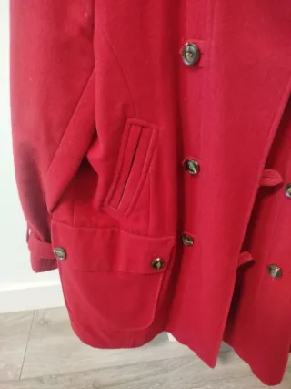 Abrigo paño rojo Easy Wear Talla 42