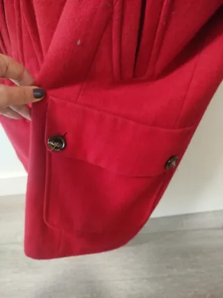 Abrigo paño rojo Easy Wear Talla 42