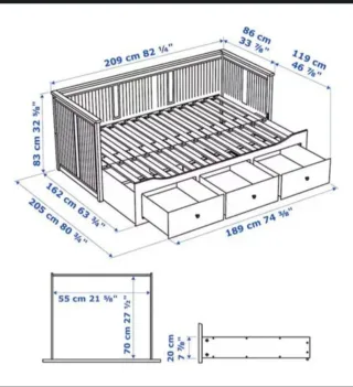 Cama nido de madera en buen estado