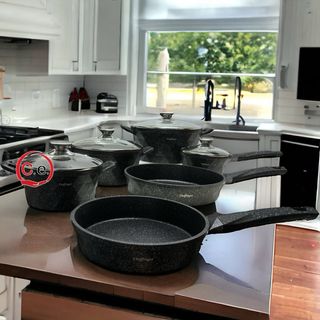 Set Pentole Cheffinger Rosa e Nero