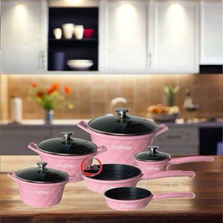 Set Pentole Cheffinger Rosa e Nero