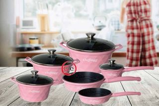 Set Pentole Cheffinger Rosa e Nero