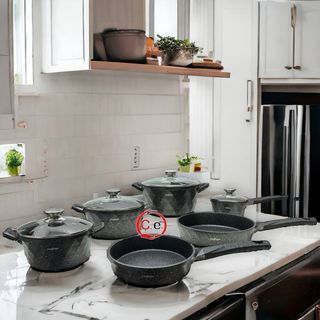 Set Pentole Cheffinger Rosa e Nero