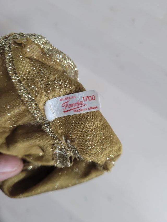 Vestido Nancy Star Dorado Años 80