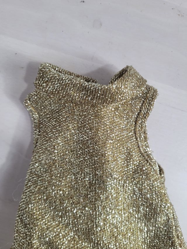 Vestido Nancy Star Dorado Años 80