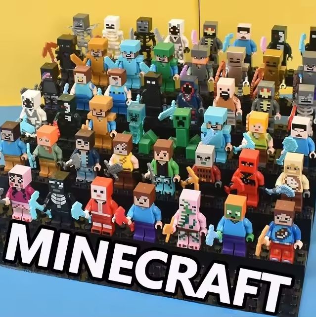 Minifigure Minecraft Lotto 10 design casuali