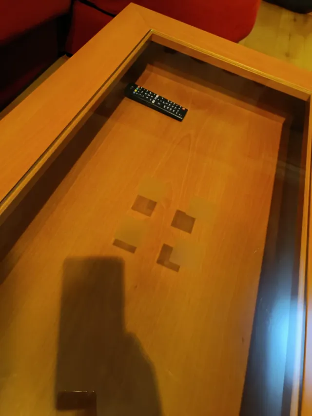 Mesa de centro madera y cristal