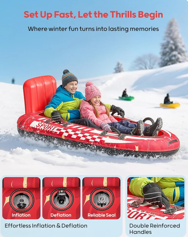 Trineo de nieve para 2 personas. Nuevo a estrenar.