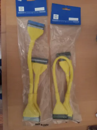 Conjunto cable IDE y disquete en funda amarilla