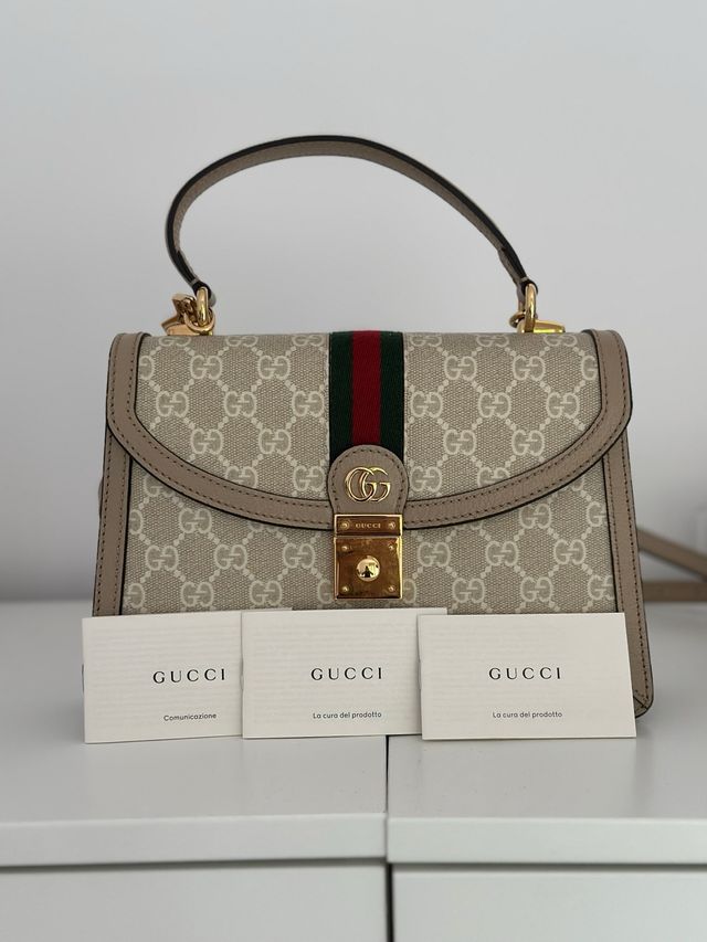 Bolso Gucci Ophidia Beige y Dorado