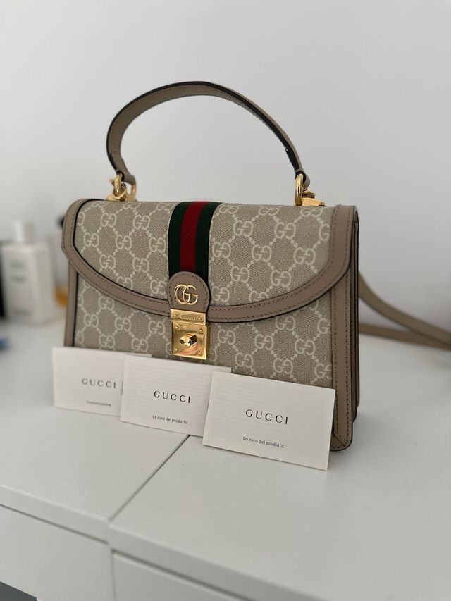 Bolso Gucci Ophidia Beige y Dorado