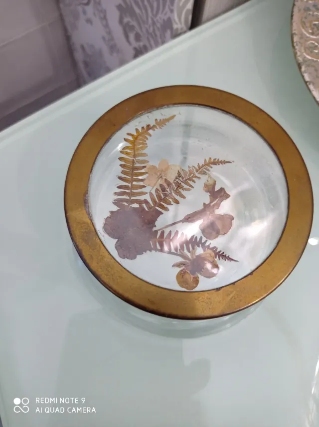 Portacipria cristallo con fiori secchi