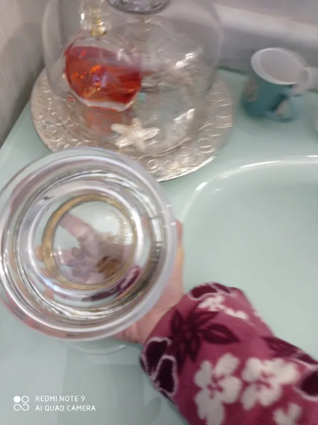 Portacipria cristallo con fiori secchi