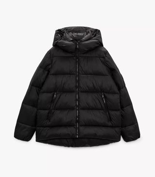 Abrigo acolchado Zara negro